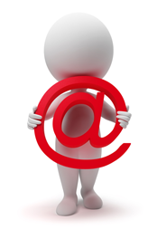 Man with at symbol